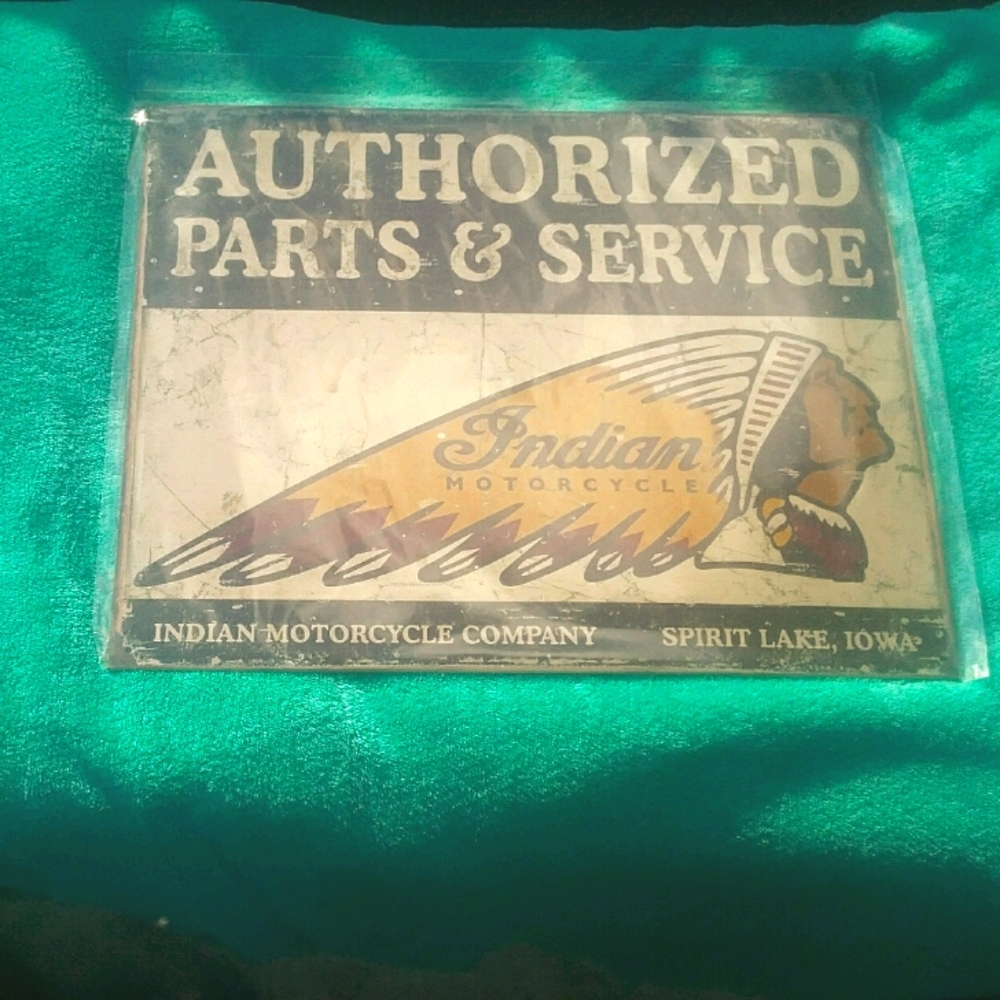 Indian motorcycle tin picture
